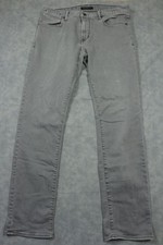 John Varvatos USA Jeans Mens 34 Gray Five Pocket Denim Straight Leg Casual