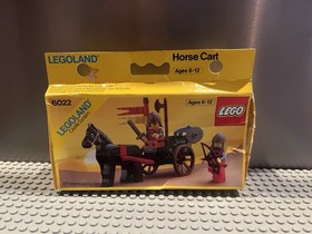 Vintage LEGO 6022 Castle Lion Knights Horse Cart w/ Box Manual 1984 Rare