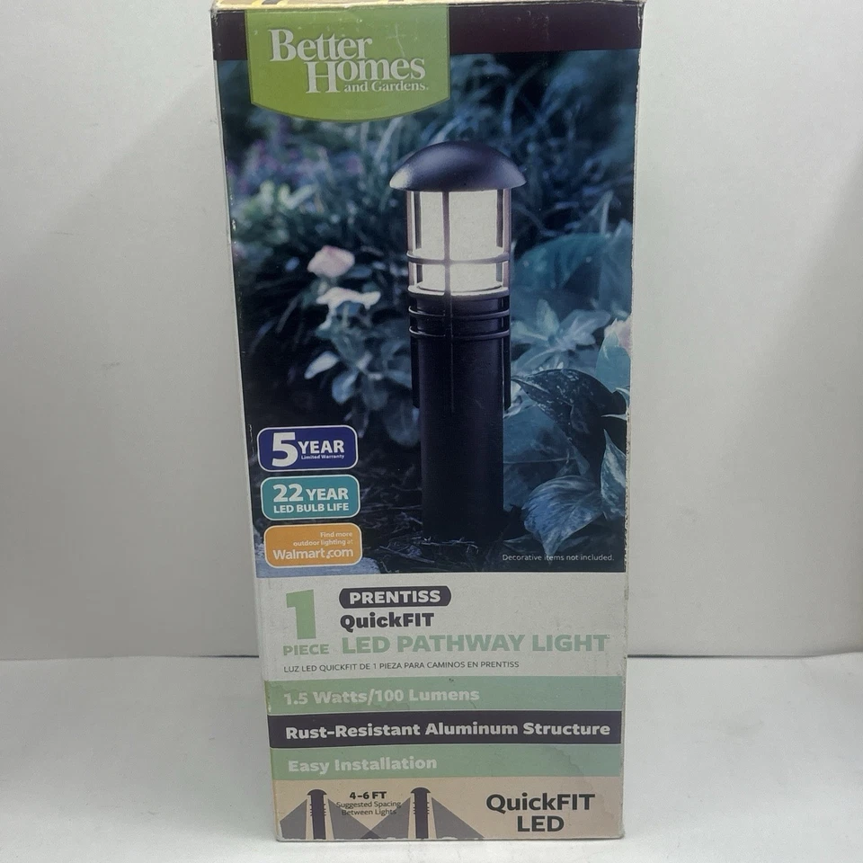 Better Homes & Gardens QuickFIT LED Pathway Lights Prentiss Bronze Set of 3 NOS - Image 4 of 4