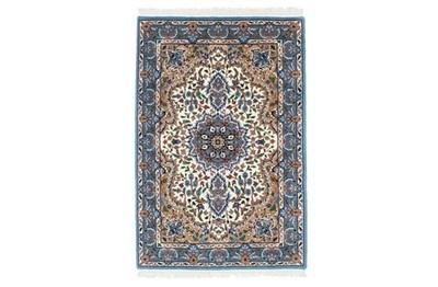 Hand-Knotted Cream New Kirman Floral Oriental Area Rug Home Décor Carpet 3X4 ft