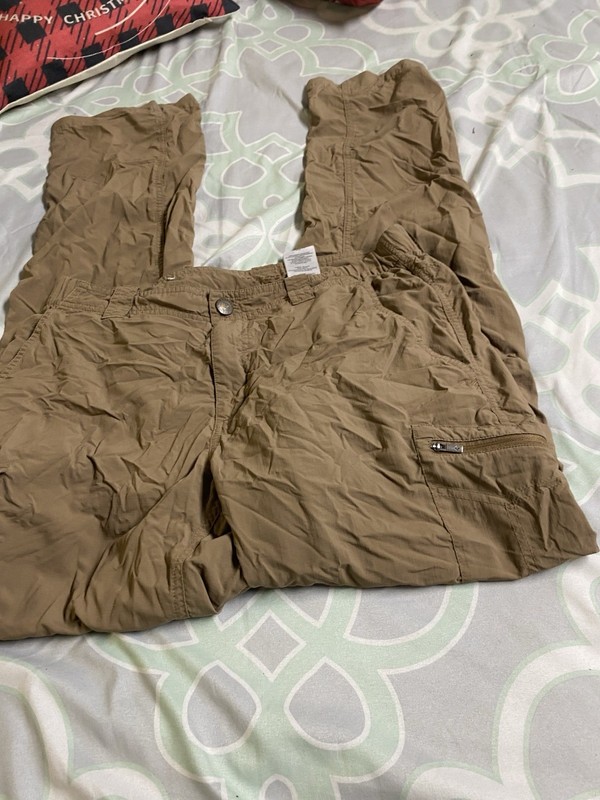 Columbia Men's Beige Hiking Pants Nylon/Polyester 32W 34L Pre-Owned