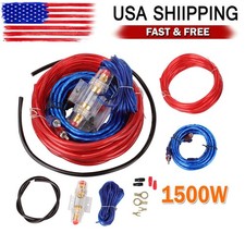 Car Audio Cable Kit 1500W Amp Amplifier Install RCA Subwoofer Sub Wiring 8 Gauge