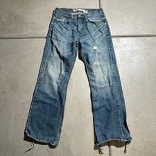 Vintage Gap Jeans Womens 31x32 Blue Low Rise Bootcut Y2K Bratz Distressed