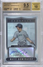 2007 Bowman Sterling Prospects Matt Dominguez #BSP-MDO BGS 9.5 GEM MINT Auto u2h