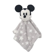 Lambs  Ivy Disney Baby Mickey Mouse Gray Stars Security Blanket/Lovey