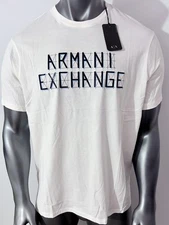 New Armani Exchange Men's Regular Fit  Graphic Print Logo Short Sleeve Shirt