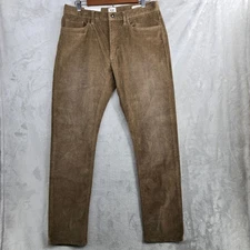 Flint and Tinder Mens 365 Corduroy Pants Slim Fit 32x32 Brown Casual Trousers