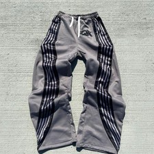 Striped Retro Track Pants Y2K Wide Leg Comfy Streetwear Mens Sweatpants S-6XL