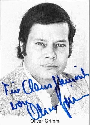Original Autogramm Oliver Grimm (1948-2017) /// Autograph signiert signed 352256
