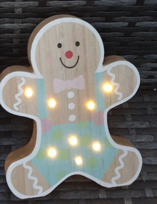 NEU Dekoration Leuchte Bunter Junge  LED LICHTER  DEKO Aufsteller NEU