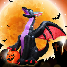 8Ft Halloween Inflatable Blow up Huge Dragon Outdoor Decoration