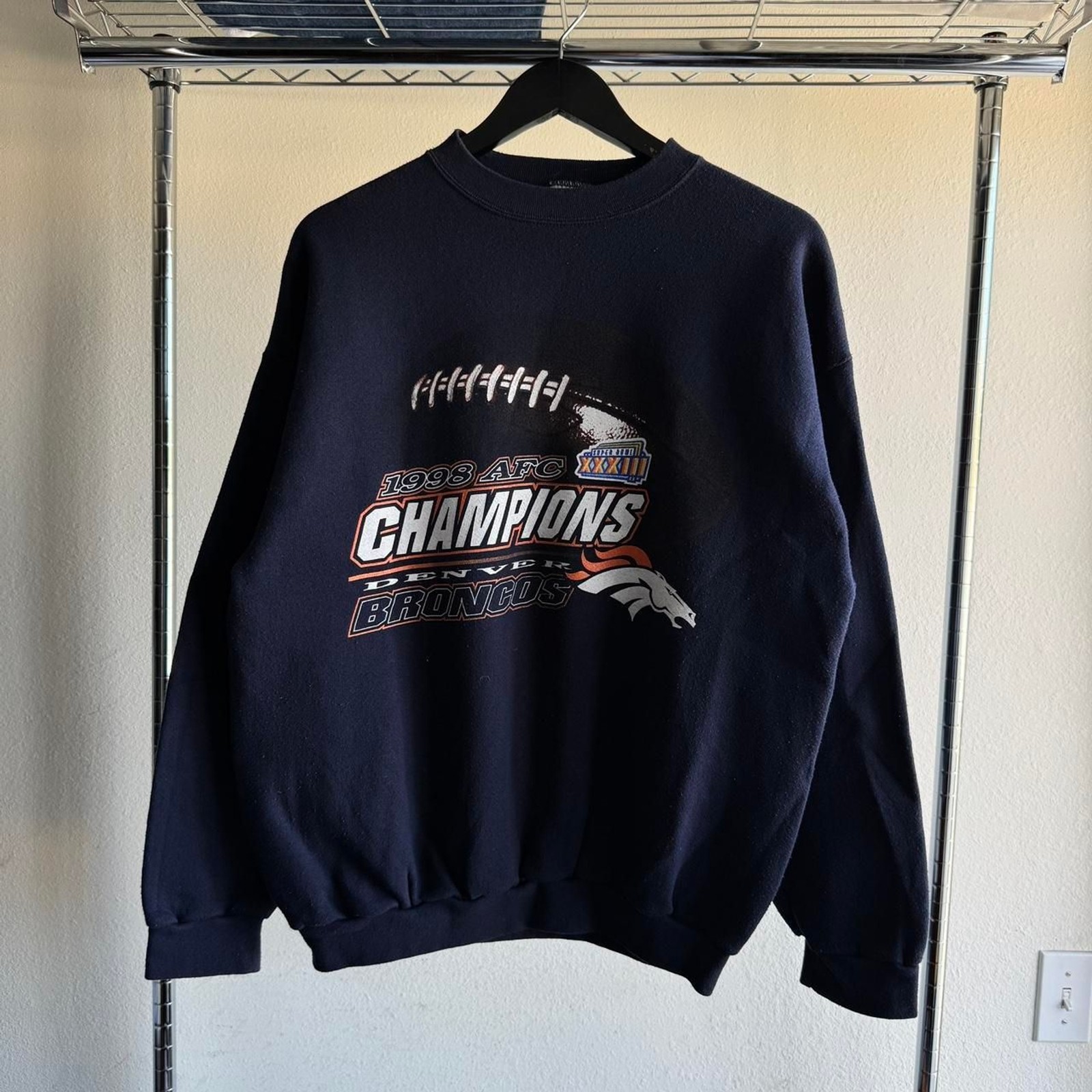 Vintage Y2K 1998 Denver Broncos AFC Champions Crewneck Sweater