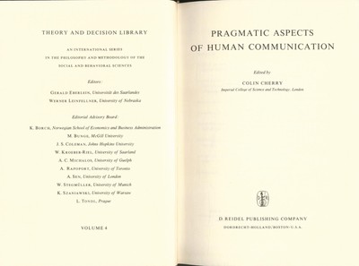 Pragmatic Aspects of Human Communication Cherry, H. B.: