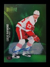 2021-22 Skybox Metal Lucas Raymond Green Precious Metal Gems RC Auto 2/10 💎🔥 