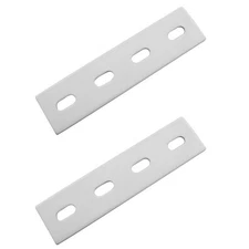2pcs White 6" Heavy Duty Mending Plate Flat Straight Metal Steel Repair Fixin...