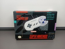 Super Nintendo SNS-005 SNES Controller In Original Box w/sealed Manual/poster