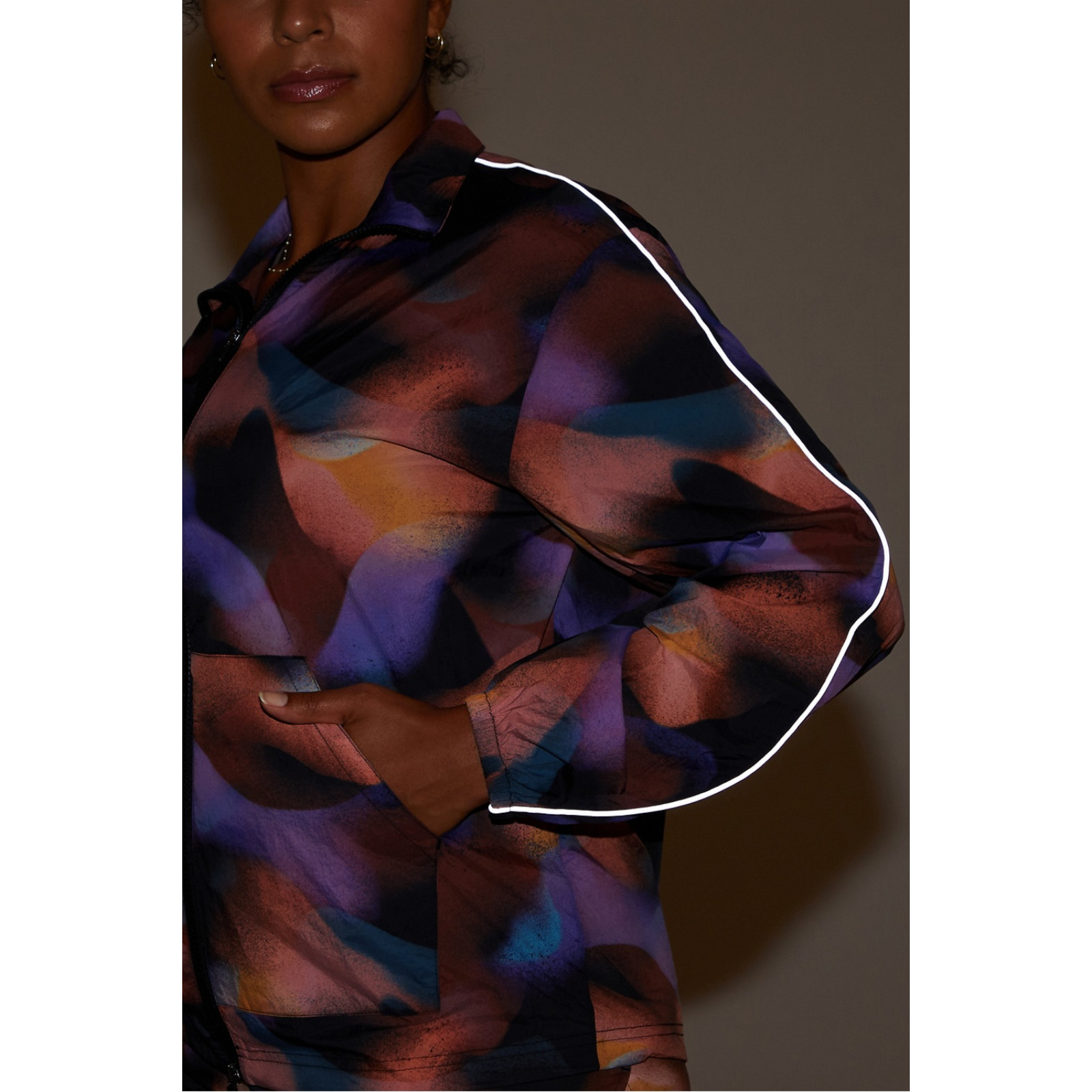 Fabletics Windbreaker Jacket 4X Plus Size Abstrac… - image 3