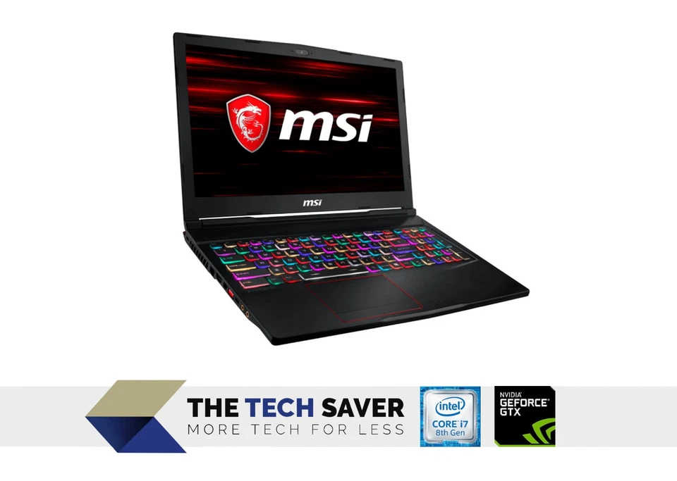 MSI GE63 RAIDER RGB 8RF 15.6" Full HD i7-8750H 32GB RAM 1TB HDD NVIDIA GTX 1070 - Image 2 of 4