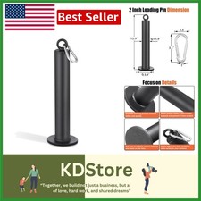 Versatile 2 Inch Olympic Weight Loading Pin with Heavy-Duty Carabiner Attachment