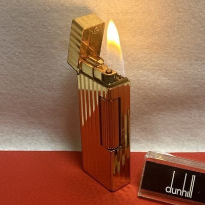 Overhauled Dunhill Rollagas lighter Gold without box