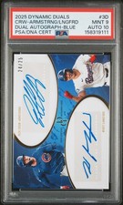 2025 BLUE #3D PETE CROW-ARMSTRONG/WYATT LANGFORD 24/25 PSA 9 AUTO 10