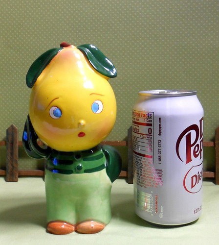 1950s Japan Halloween Veggie Head Candy Container- 7" Tall, Anthropomorphic - Picture 1 of 5