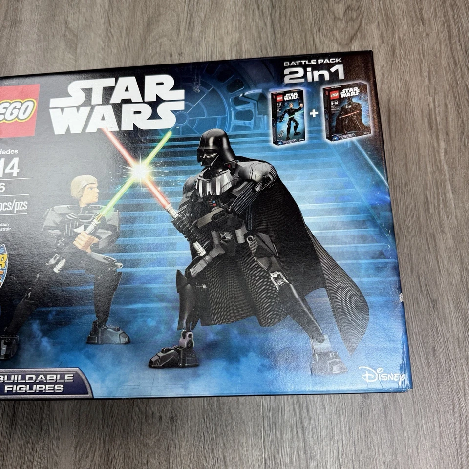 Lego Star Wars Luke Skywalker Darth Vader Building Toy Kit 66536 NIB Battle Pack - Image 3 of 4