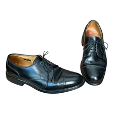 ALLEN EDMONDS Fairgate Black Leather Lace Up Derby sz 8D Dress Shoe Cap Toe 1301