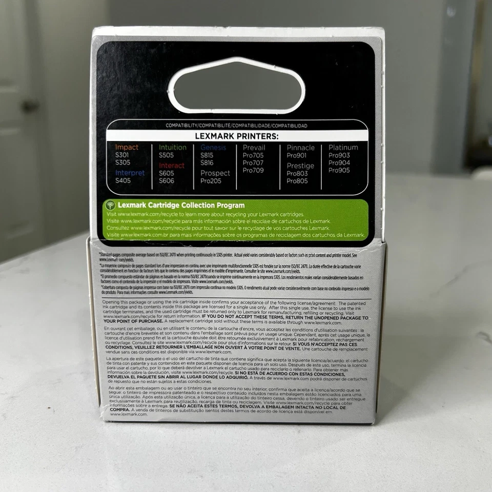 Genuine Lexmark 100 Multipack Cyan Magenta Yellow 14N0685 New Sealed - Image 3 of 4