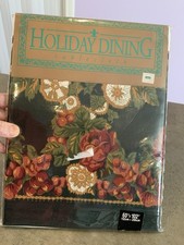 Tobin Tablecloth Holiday Garland Gathering Thanksgiving 60 x 102 Oblong NEW