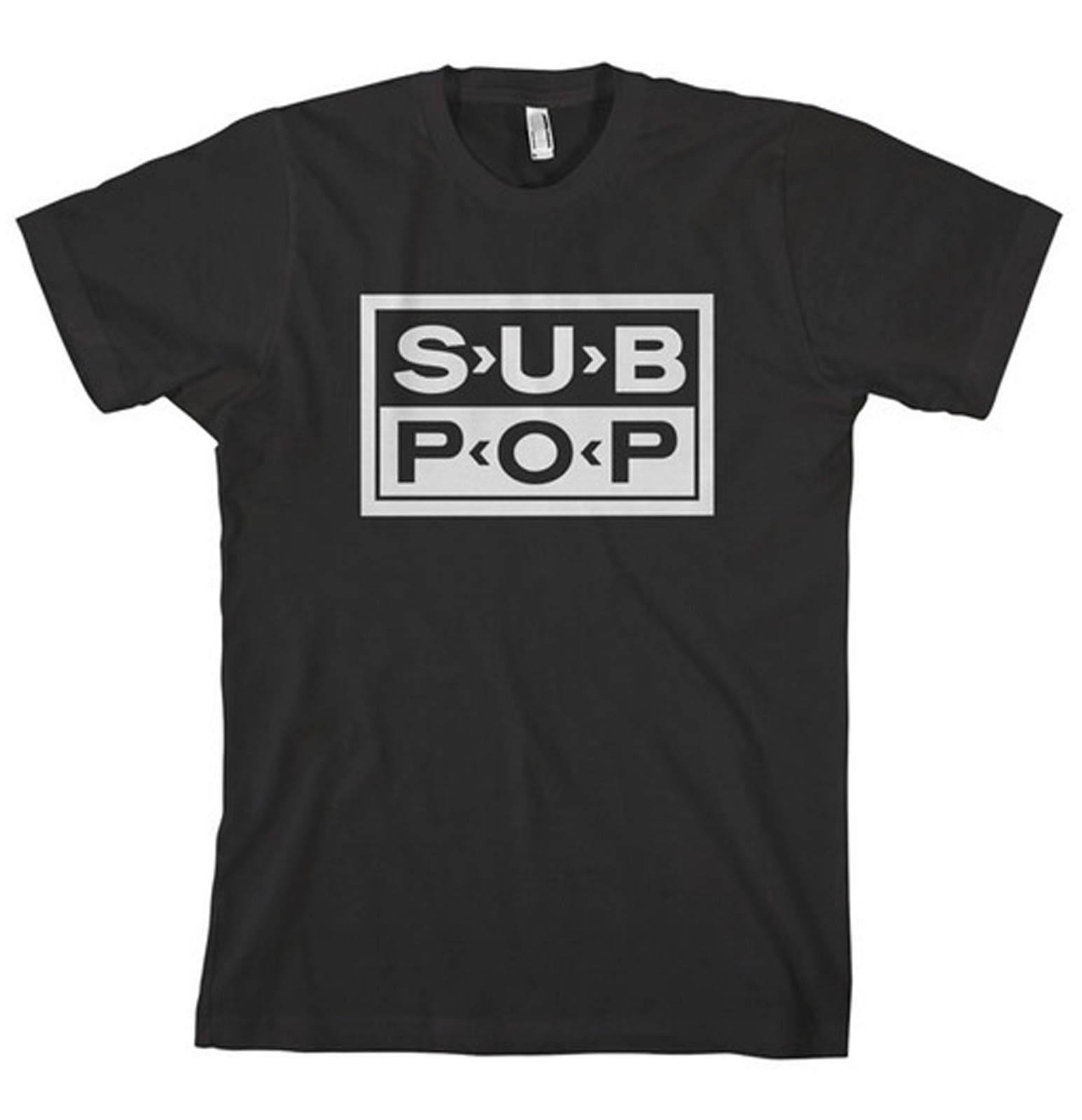 Sub Pop Logo T-shirt black BRAND NEW CLASSIC! Professionally made and printed
