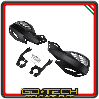PARAMANI MOTO CROSS ENDURO MOTARD SCOOTER UNIVERSALI Nero Grigio MANUBRIO 22 mm