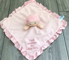 Kids Preferred Doll Lovey Thank Goodness for Little Girls Pink Crinkle Blue Eyes