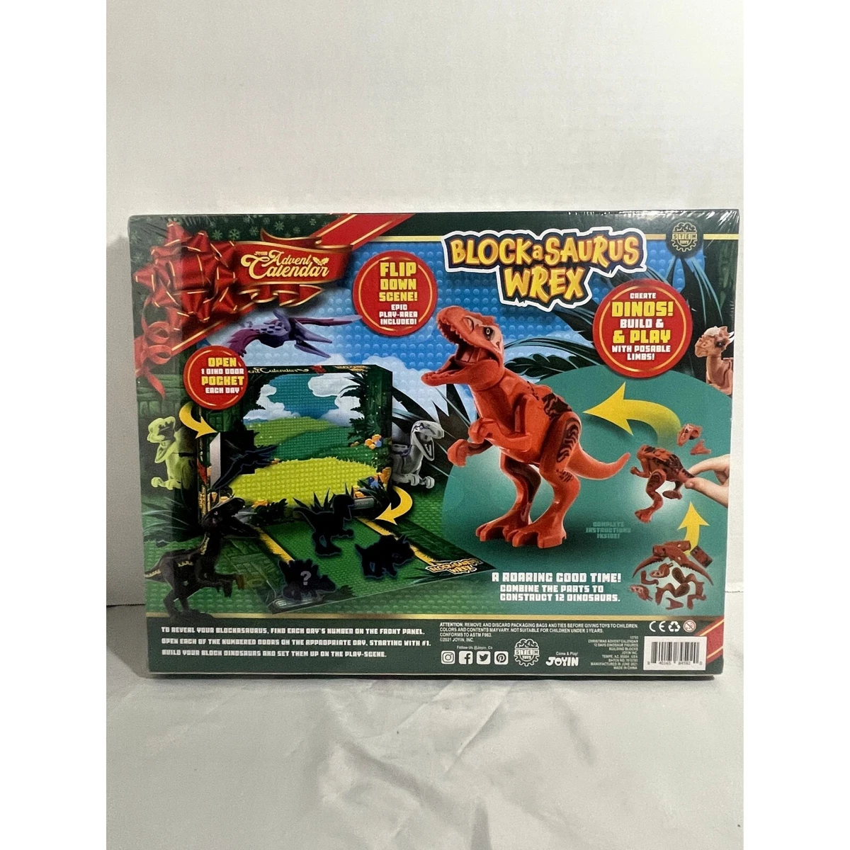 Joyin Dinosaur Advent Calendar with Animal Building Blocks 24 Days | eBay