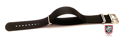 LUMINOX NAVY SEALS Nylon Band Schwarz 22mm 4 Rigns 3050 3080 3150 3180 3800 3950