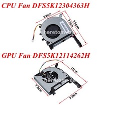 For Asus TUF Gaming A15 FA506 FA506IH FA506II FA506IU FA506IV Cpu  Gpu Fan Set