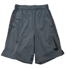 Nike Dri-Fit GFX Legacy Gray and Black Athletic Shorts Boys Size Small