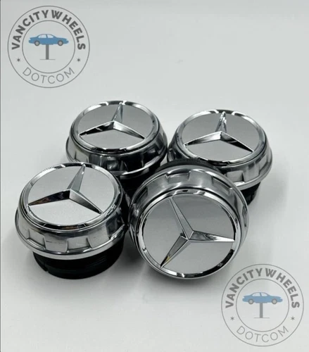4pcs Center Hub Mercedes S63 W205 W213 W218 Wheel Cap SCREW ON 68mm/2.67 Inch