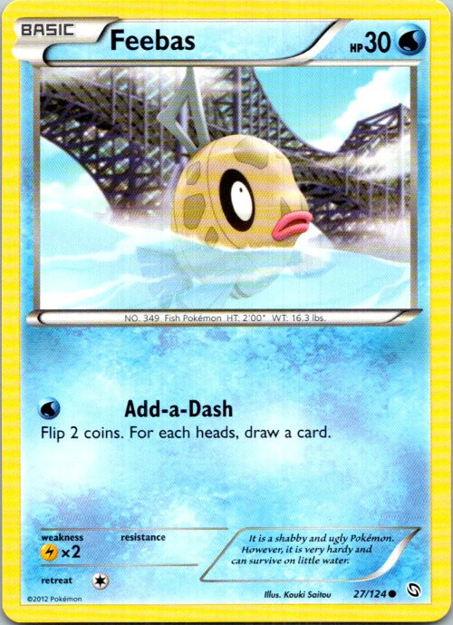 Feebas 27/124 Pokemon Dragons Exalted Near Mint