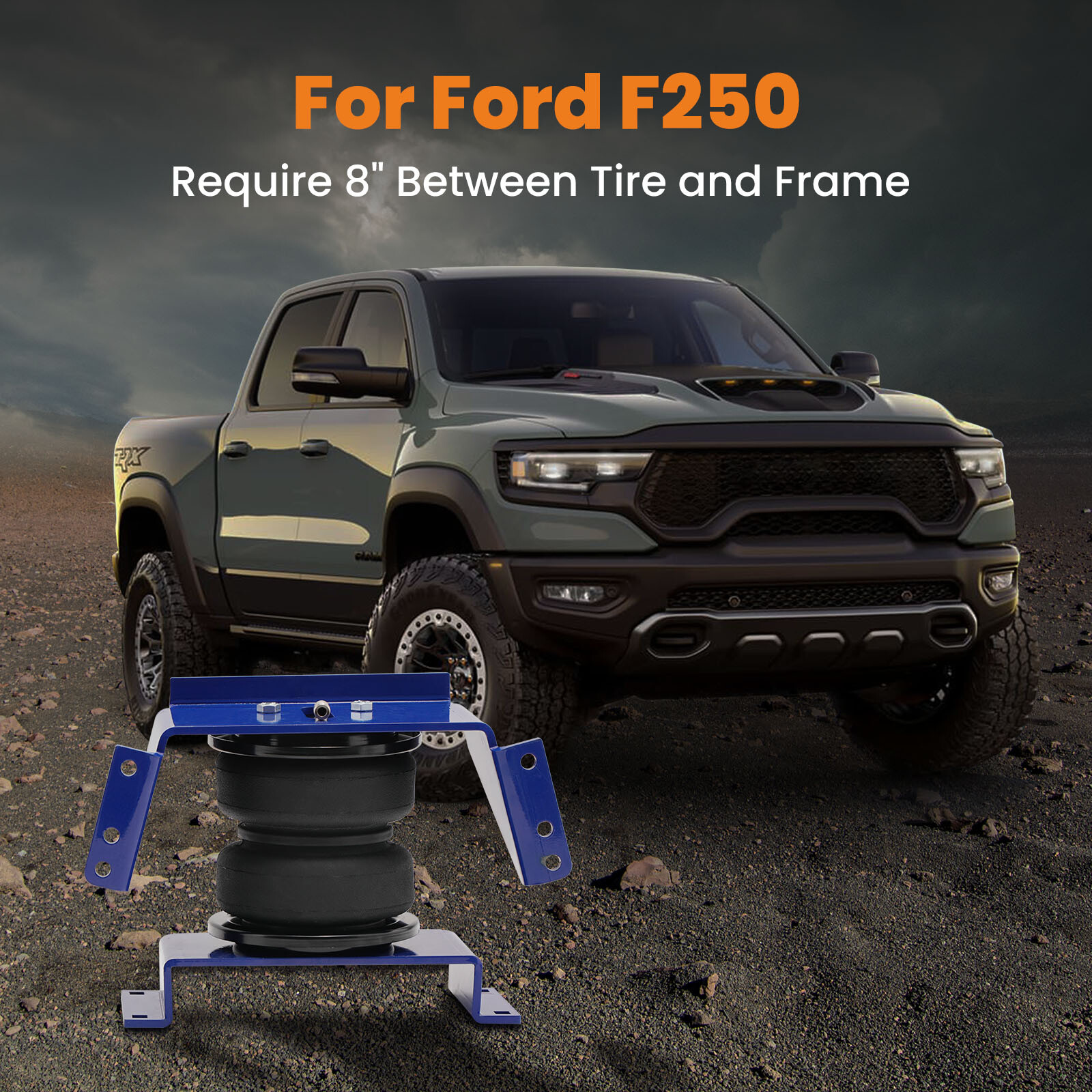 Air Spring Helper Bag Leveling Kit w/ Internal Jounce Bumper Rear For