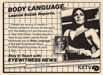 1983 TV NEWS AD~LEANNE KOZAK Reporter Body Language KXTV