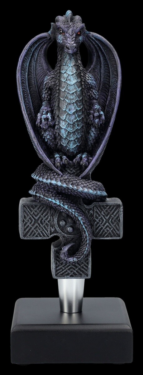 Fantasy Beer Tap Handle – Blue Dragon - Tap Faucet Medieval H 23 Cm / 3/8 Inch