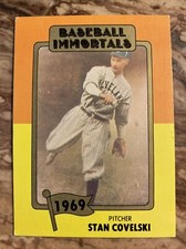 1980 TOPPS BASEBALL IMMORTALS - STAN COVELESKI #112 - Cleveland Indians HOF - NM