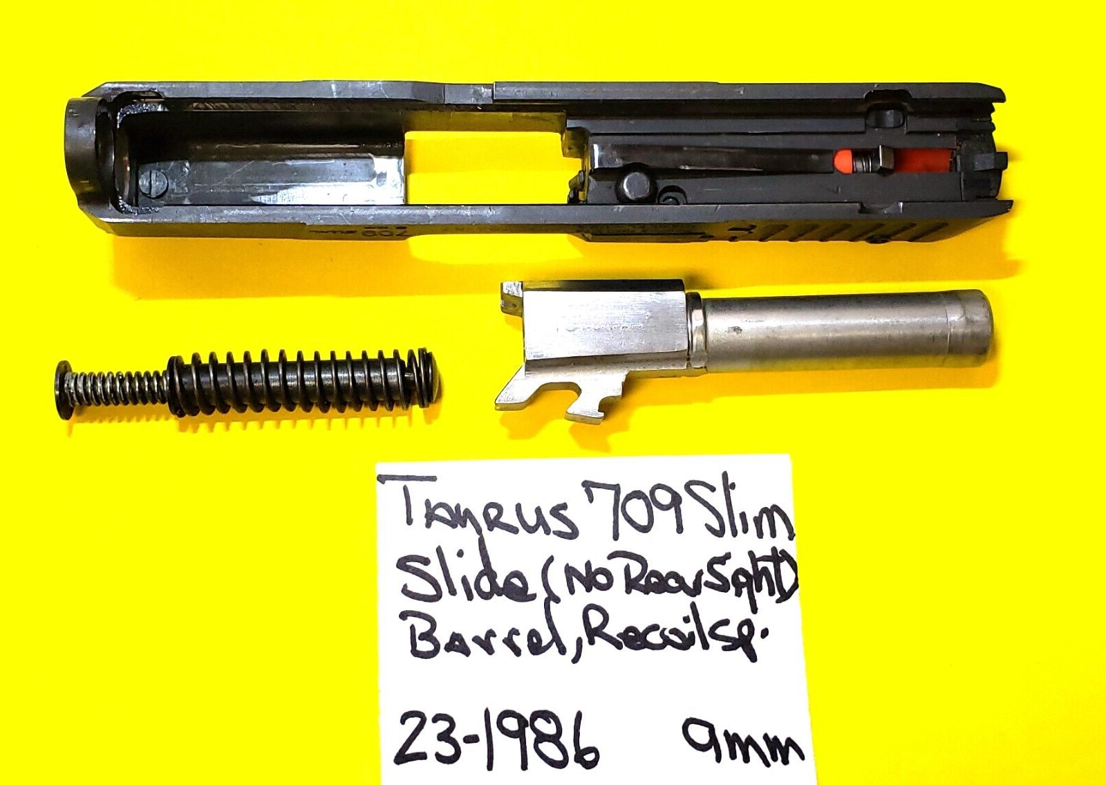 Taurus Model PT 709 SLIM IN 9 MM SLIDE, BARREL GUN REPAIR PARTS ITEM
