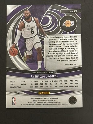 2022-23 Panini Spectra Asia No. 79 LeBron James Asia Red Prizm SP