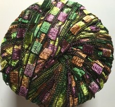 Berlini Ladder Ribbon Maxi Yarn 73 Amazon 50gr 98yds Greens Browns Mauve