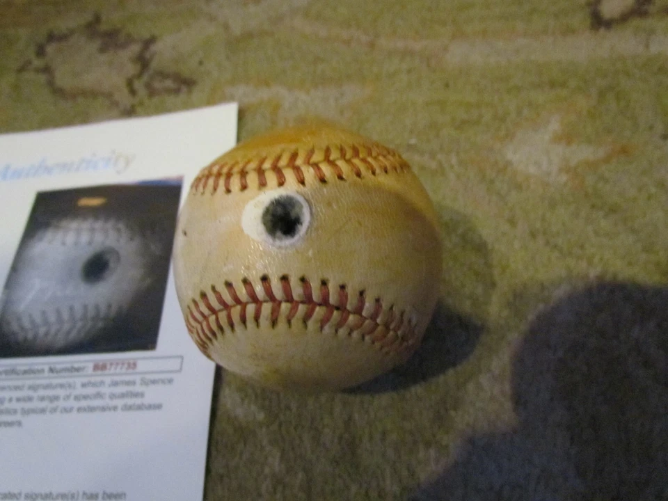 Mel Ott NY Giants Firmado Béisbol JSA Carta Completa T Jackson E Lombardi Foto 3 de 4