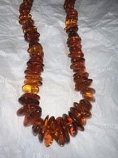 NATURAL ANTIQUE YELLOW BUTTERSCOTCH BALTIC AMBER NECKLAC