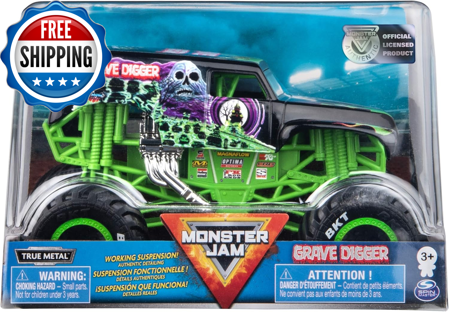 Grave Digger Monster Truck Die-Cast 1:24 Scale Replica