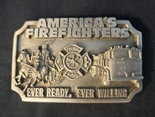America's Firefighters Ever Ready Ever Willing Siskiyou Buckle Company S-27 1983